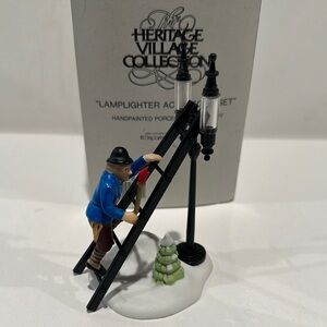 New in Box Department 56 Heritage Village Collection Lamplighter Accessory Set.